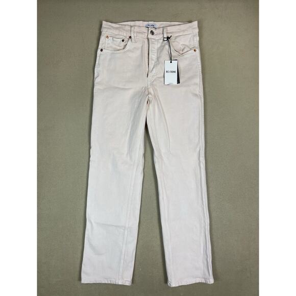 Re/Done Denim - RE/DONE Jeans Womens 28 Pink 90s High Rise Loose Fit Straight‎ Leg Cotton Denim